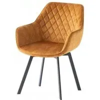 Viola Swivel Dining Chair - Antique Gold, Velvet