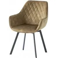 Viola Swivel Dining Chair - Green, Velvet