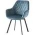 Viola Swivel Dining Chair - Teal, Velvet