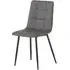 Virgo Dining Chair Set of 2 - Grey, Faux Leather