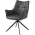 Vito Dining Armchair - Charcoal, Faux Leather