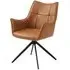 Vito Dining Armchair - Tan, Faux Leather