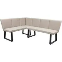 Westin Corner Dining Bench - Stone, Faux Leather
