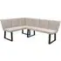 Westin Corner Dining Bench - Stone, Faux Leather