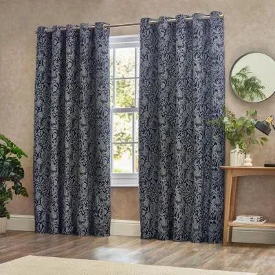 Bali Eyelet Curtains - Midnight image