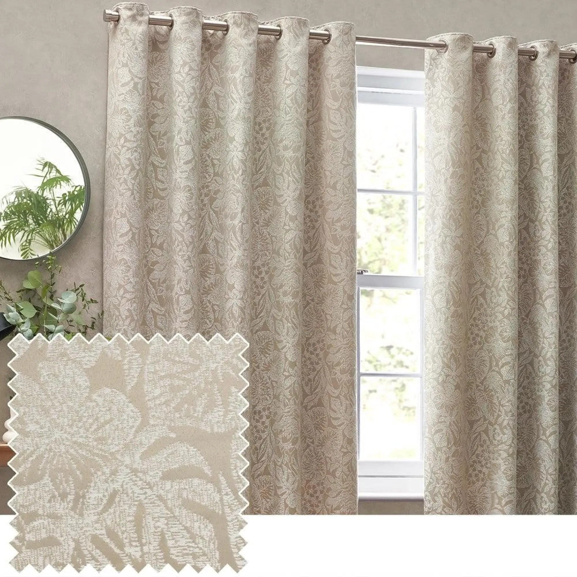 Bali Eyelet Curtains - Natural