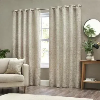 Bali Eyelet Curtains - Natural image