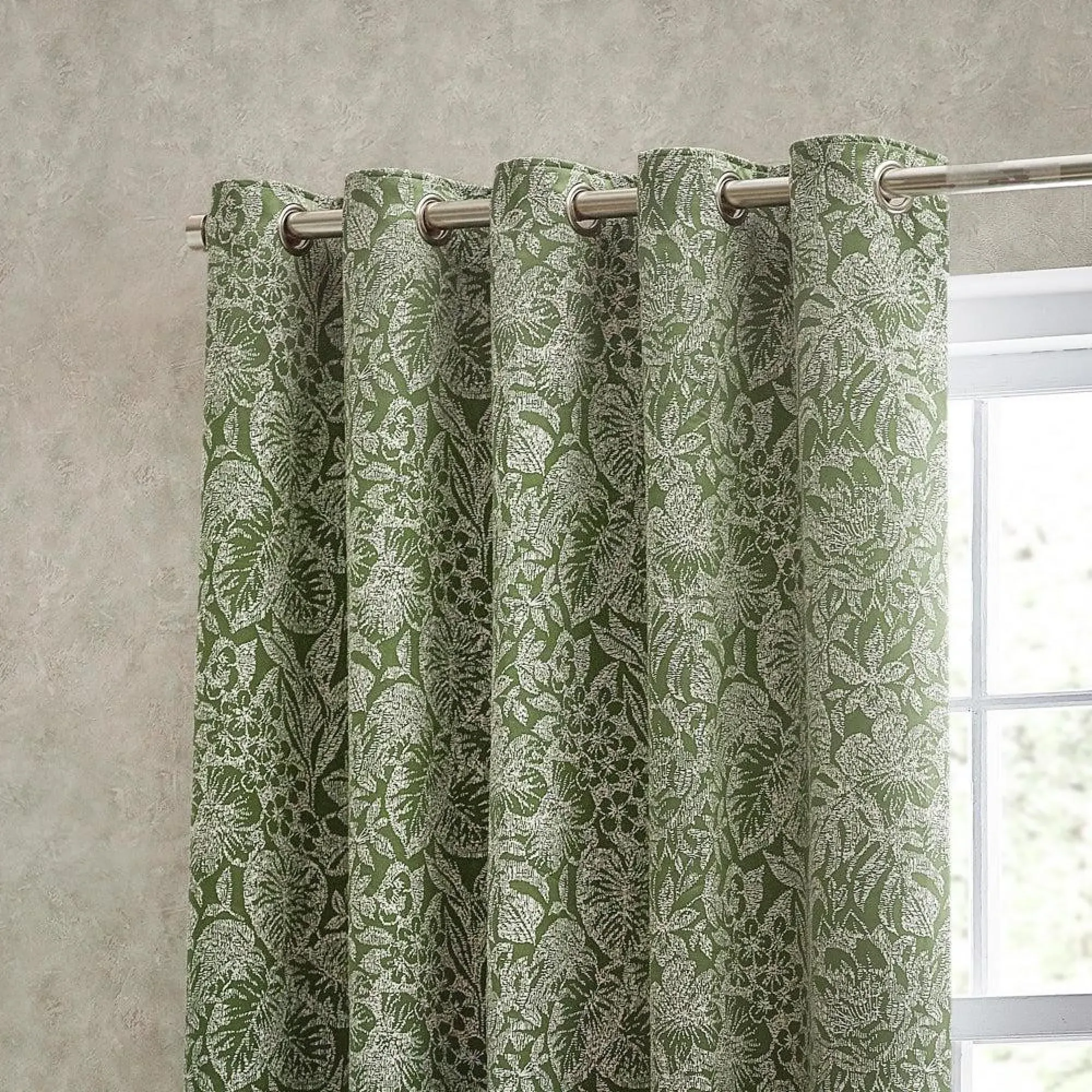 Bali Eyelet Curtains - Olive