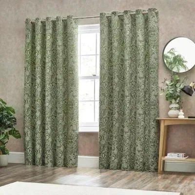 Bali Eyelet Curtains - Olive