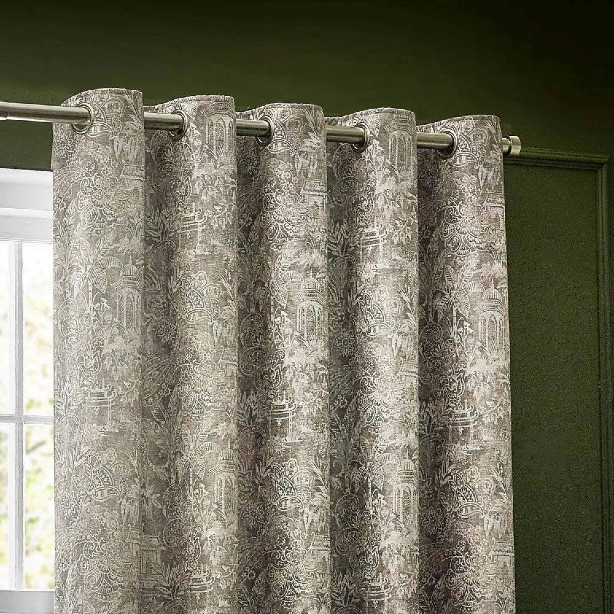 Bengal Eyelet Curtains - Linen