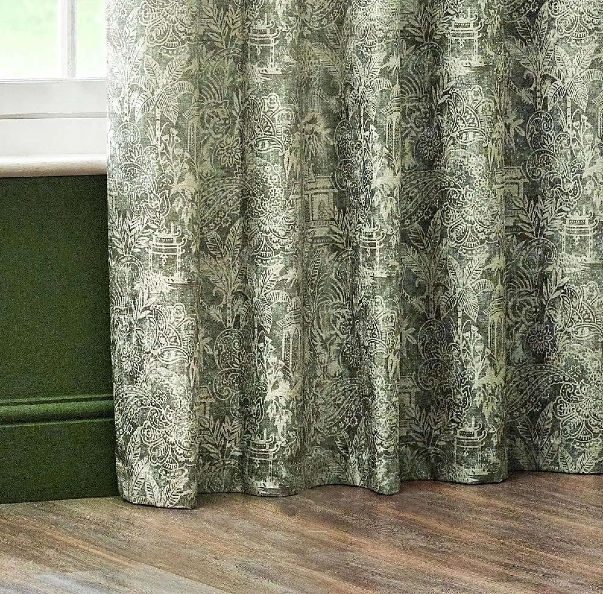 Bengal Eyelet Curtains - Sage