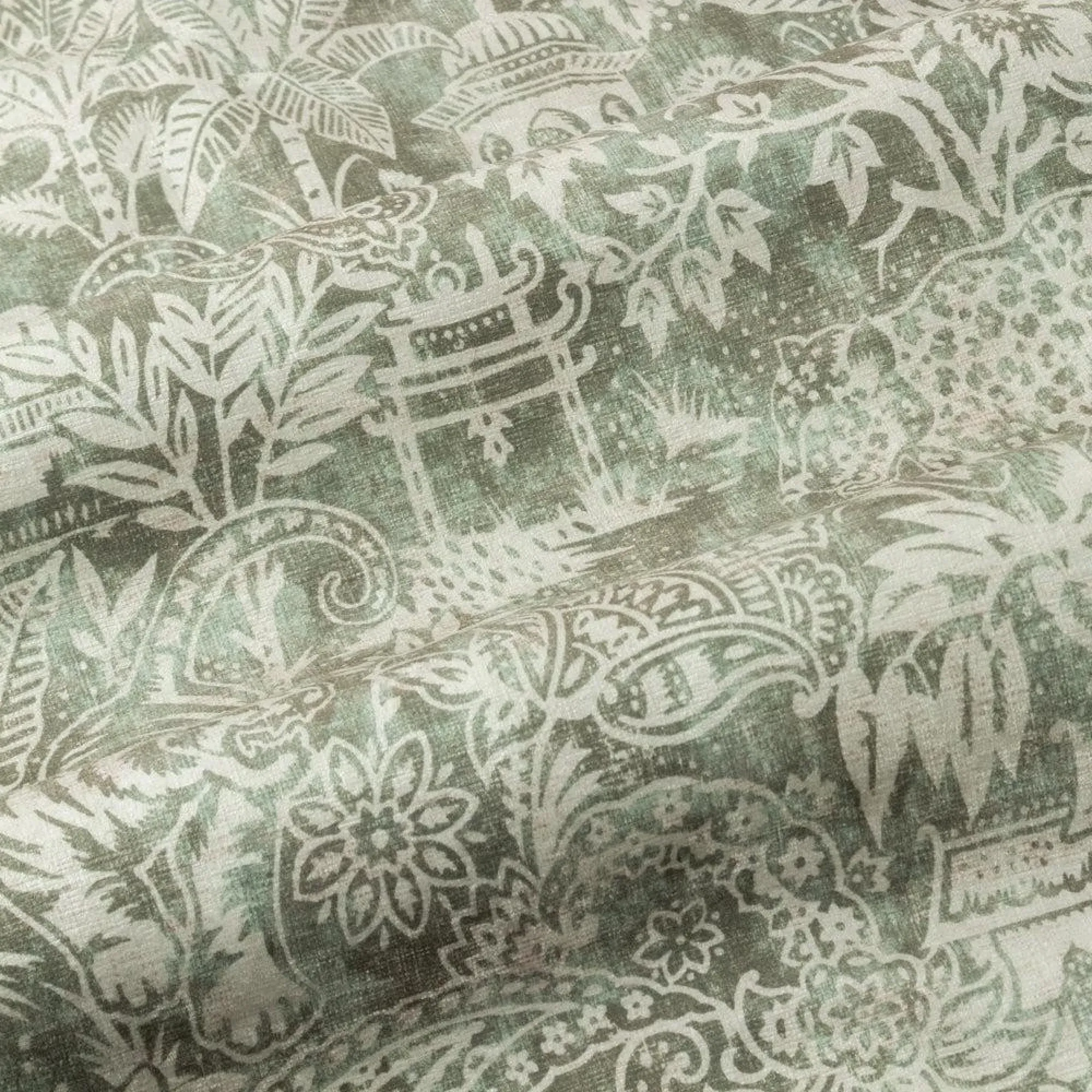 Bengal Eyelet Curtains - Sage