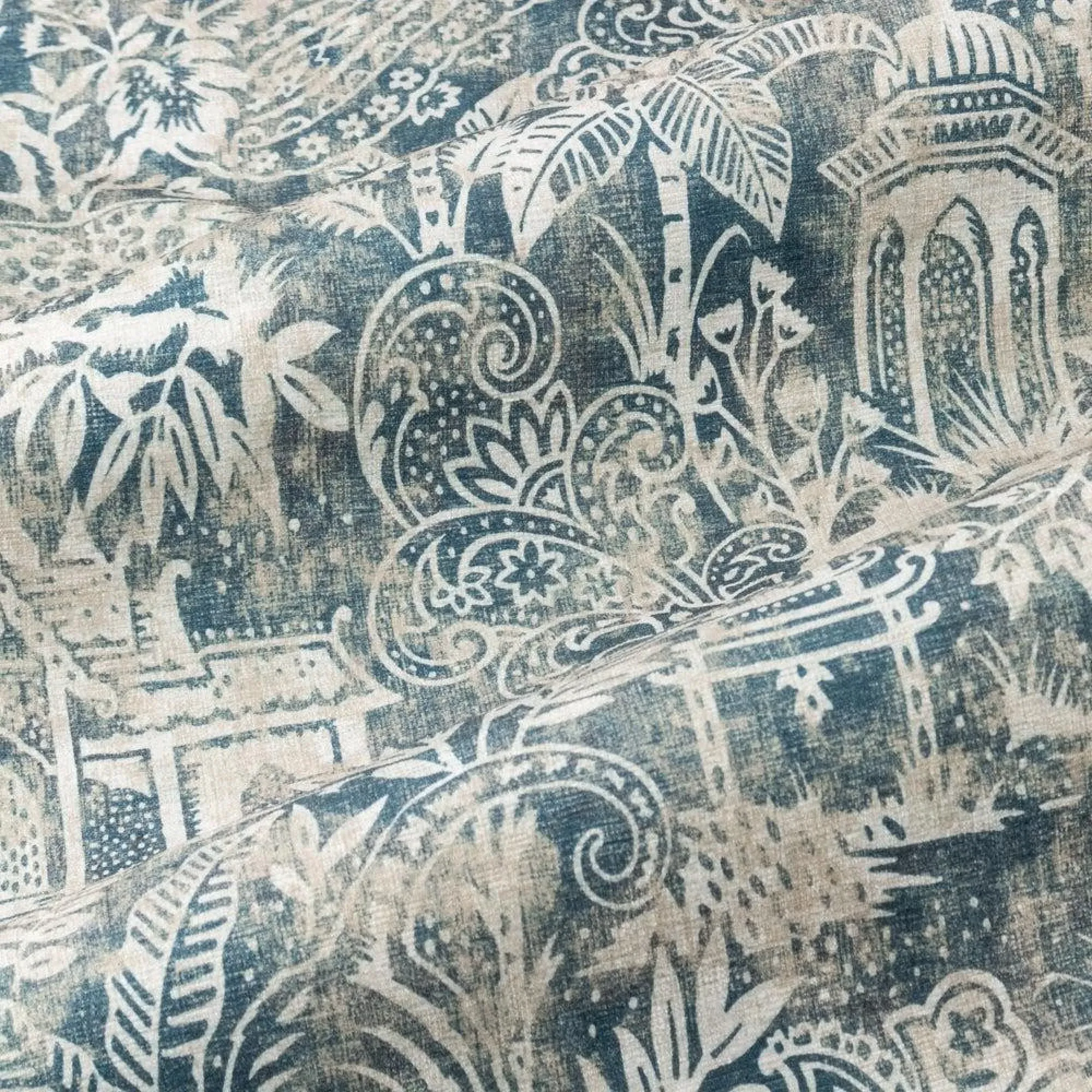 Bengal Eyelet Curtains - Wedgewood