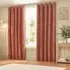 Grantley Jacquard Eyelet Curtains - Brick