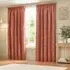 Grantley Jacquard Pencil Pleat Curtains - Brick