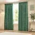 Grantley Jacquard Pencil Pleat Curtains - Emerald