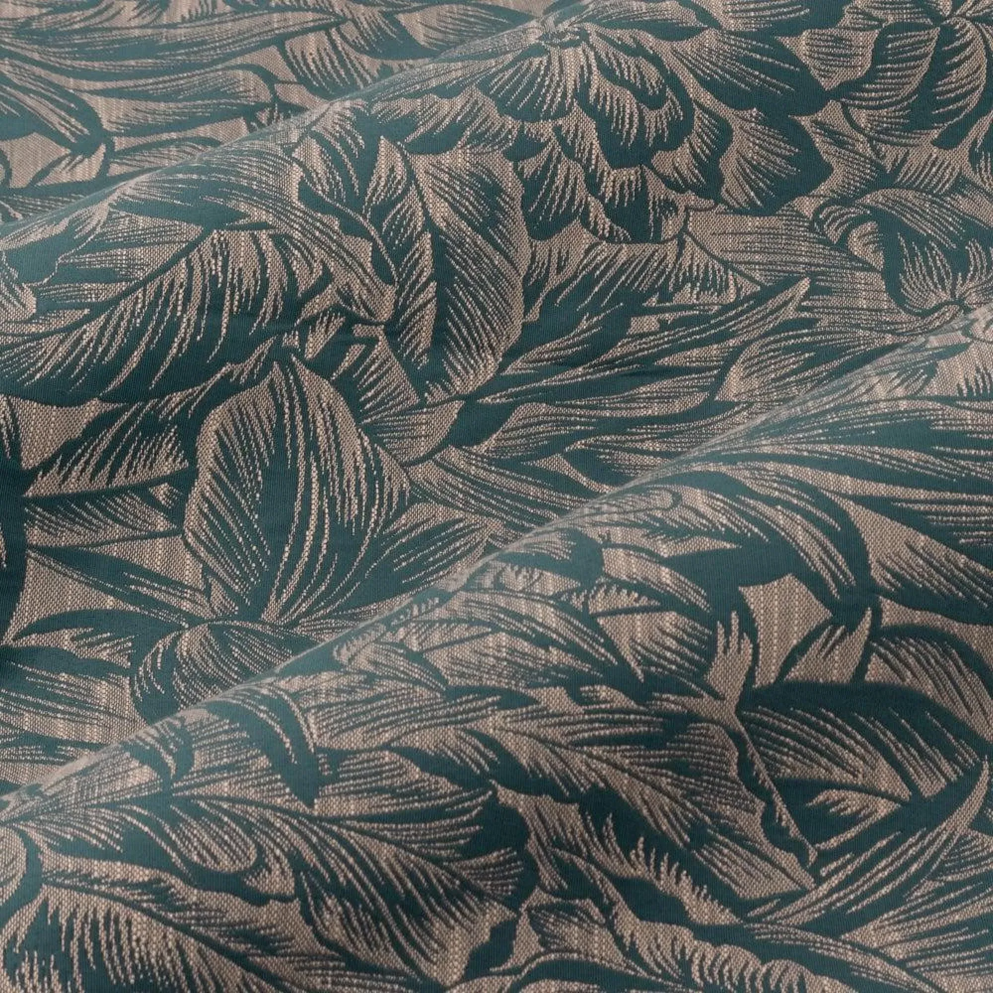 Grantley Jacquard Pencil Pleat Curtains - Wedgewood