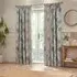 Ophelia Floral Jacquard Pencil Pleat Curtains - Wedgewood
