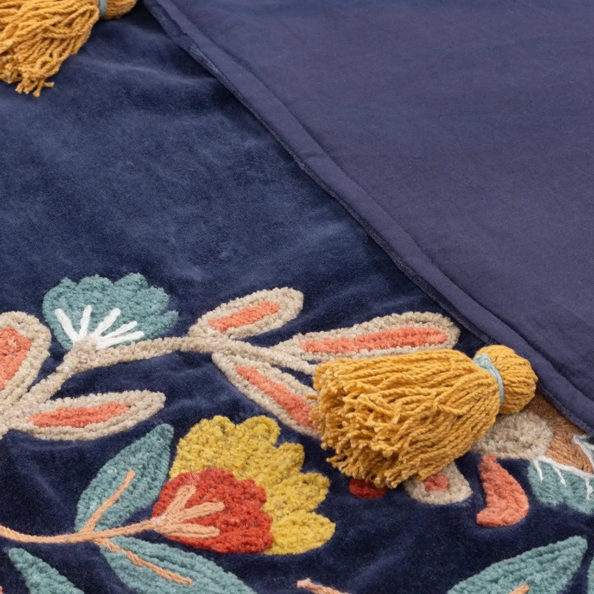 Regal Leopard Throw - Royal Blue