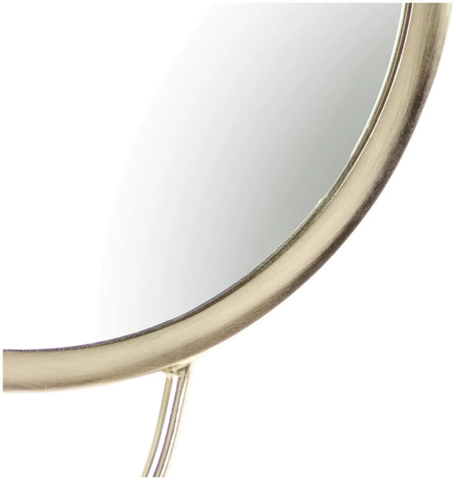 Abstract Double Round Wall Mirror - Brass