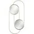 Abstract Double Round Wall Mirror - Brass