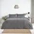 Chevron Tufted Geometric Duvet Cover Set - Charcoal, Cotton