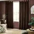 Heavy Chenille Room Darkening Eyelet Curtains - Brown