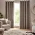 Heavy Chenille Room Darkening Eyelet Curtains - Greige
