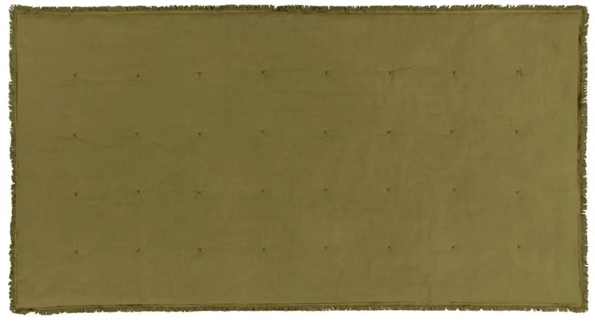 Jaye Cotton Velvet Filled Bedspread - Moss