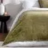 Jaye Cotton Velvet Filled Bedspread - Moss