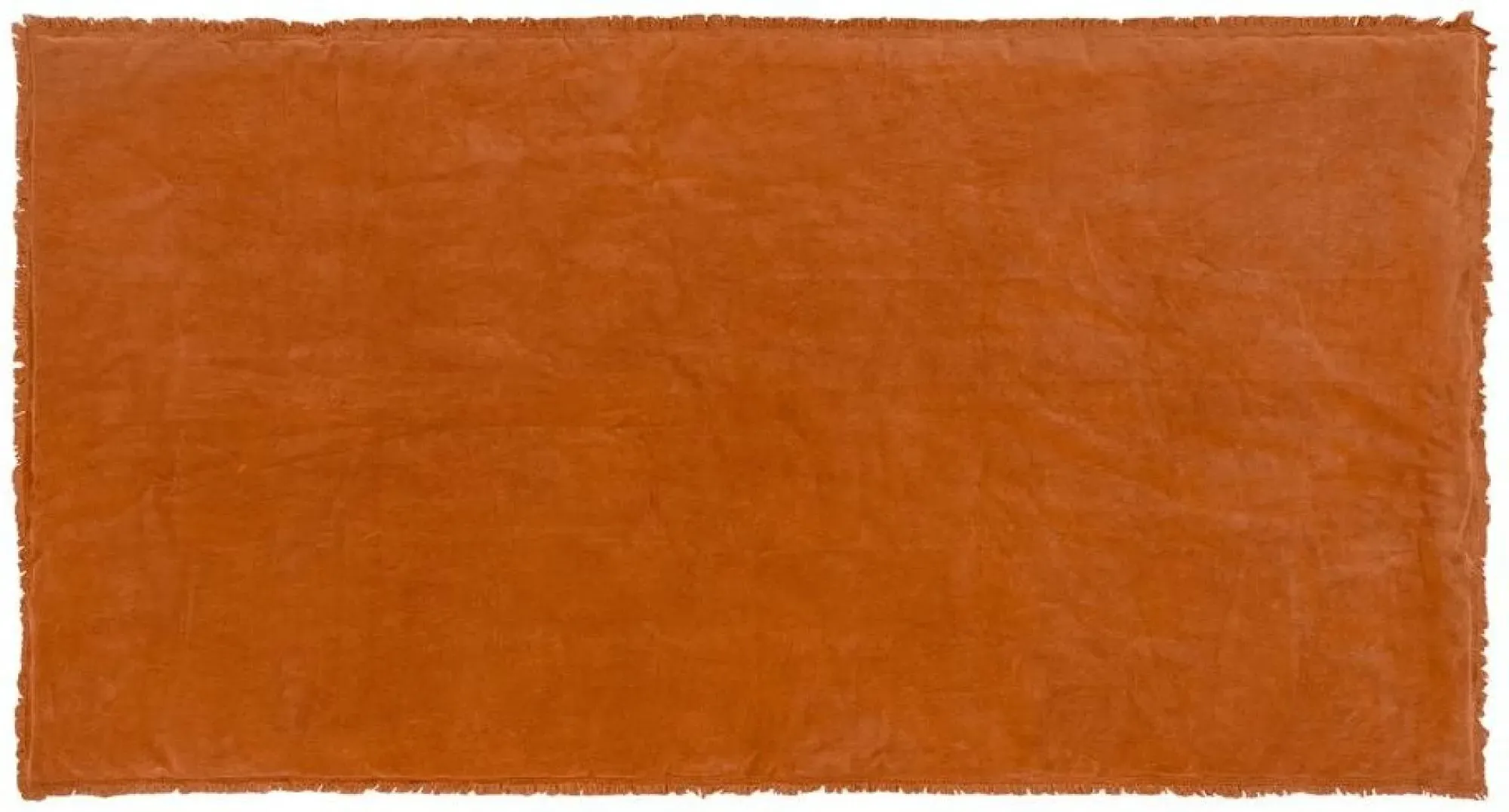Jaye Cotton Velvet Filled Bedspread - Rust