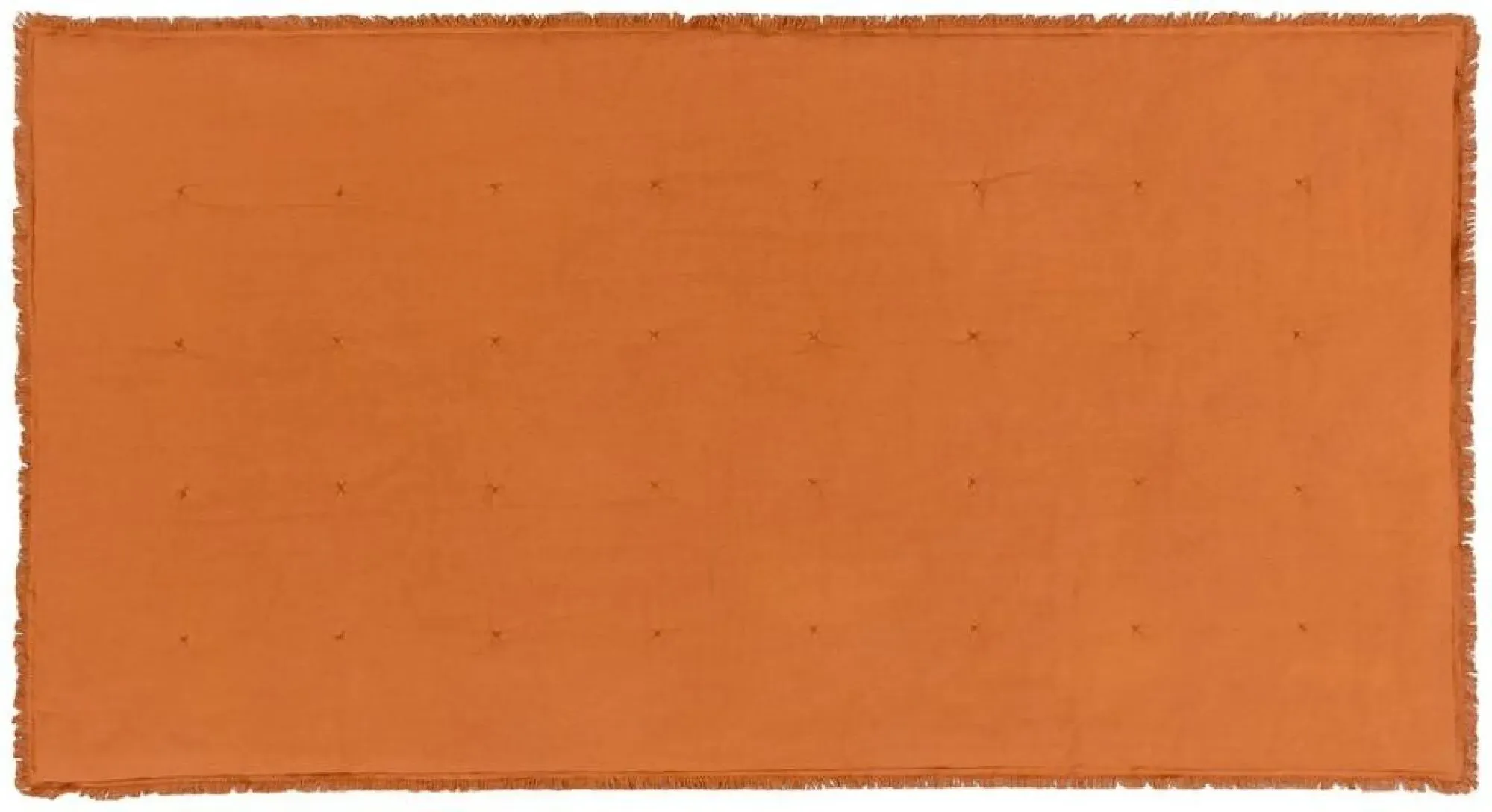 Jaye Cotton Velvet Filled Bedspread - Rust