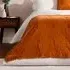 Jaye Cotton Velvet Filled Bedspread - Rust