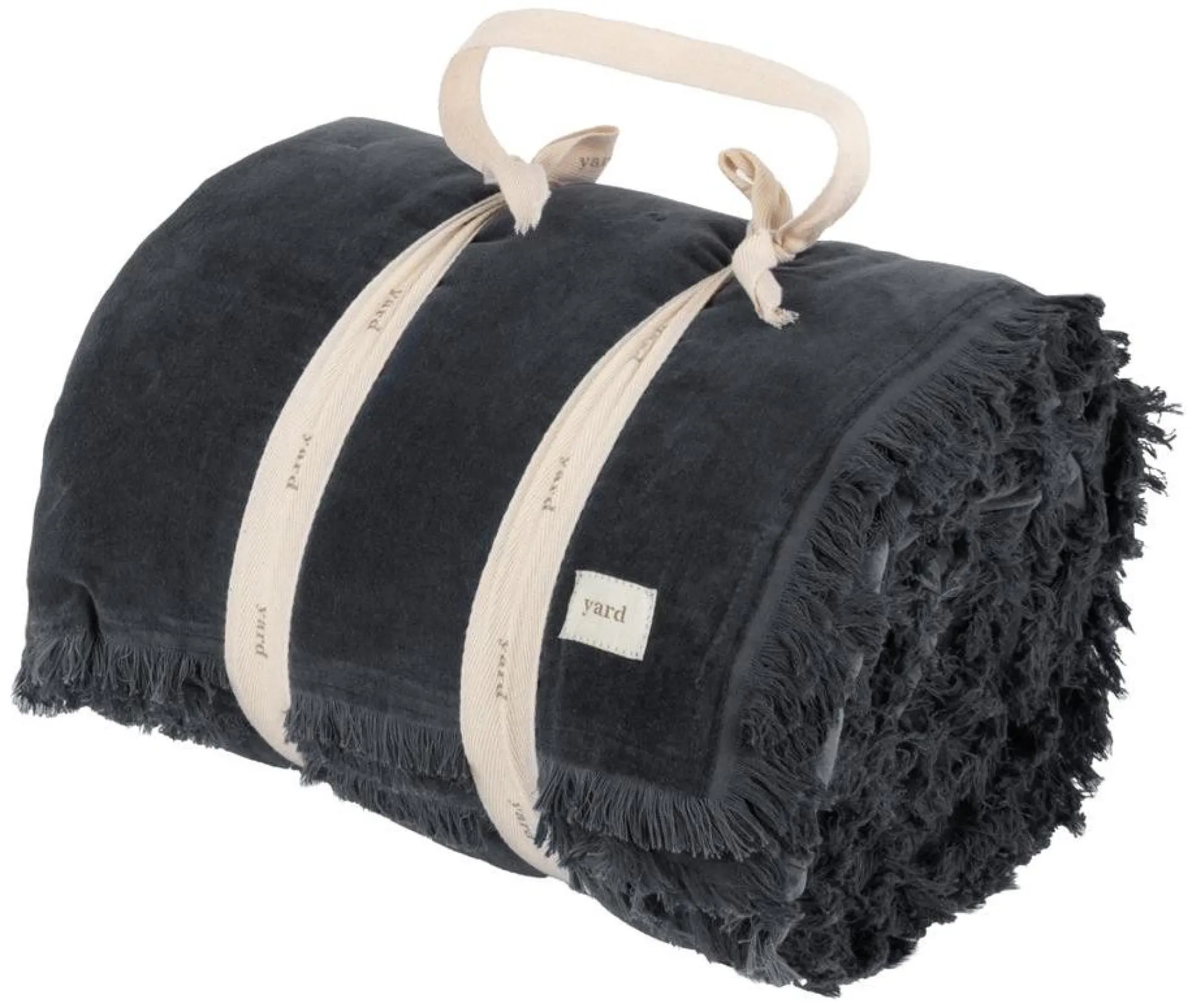 Jaye Velvet Filled Bedspread - Slate