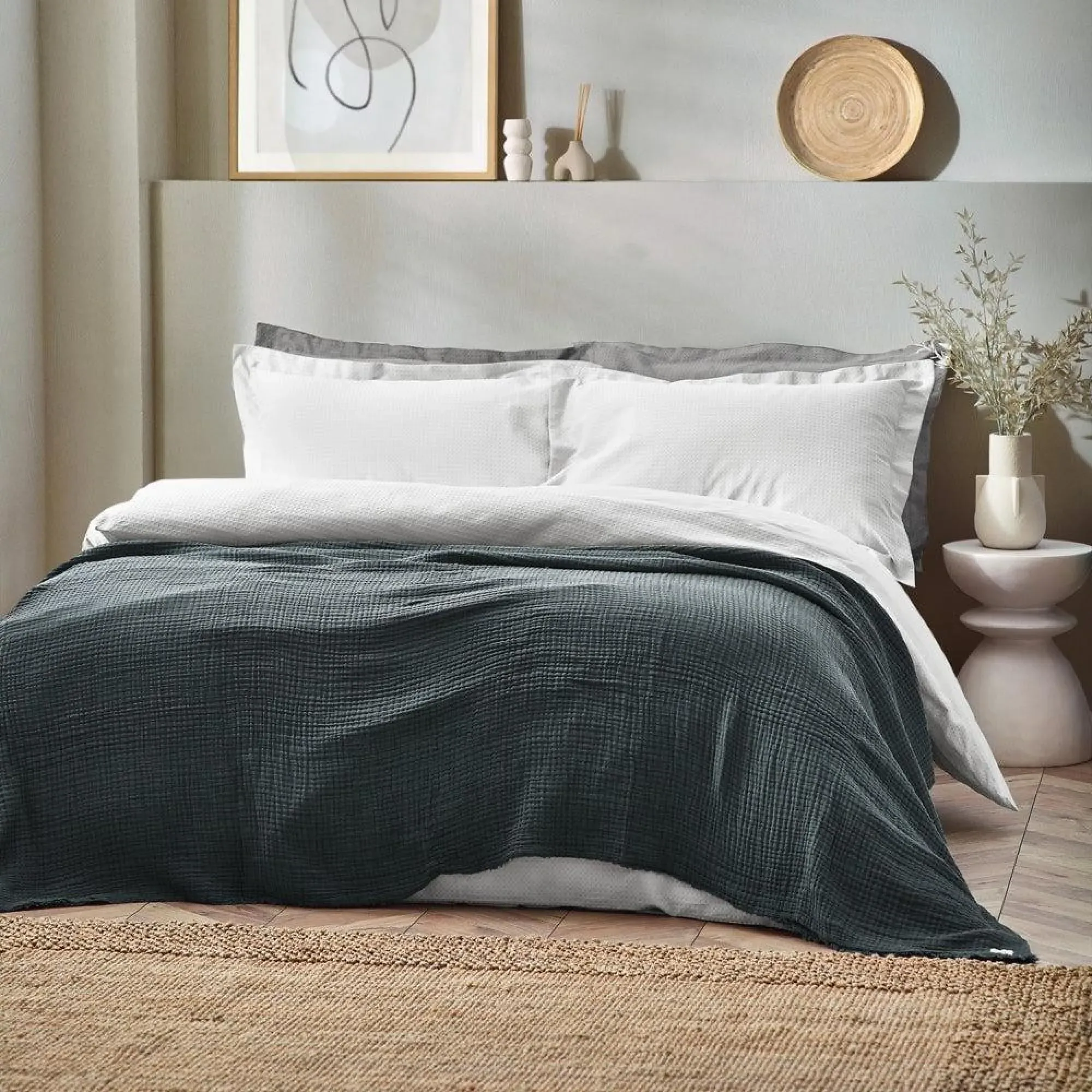 Lark Oversized Throw - Dusk, Muslin Cotton