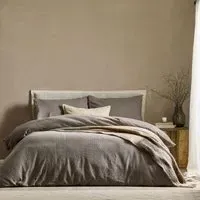 Malton Stripe Duvet Cover Set - Mole Grey