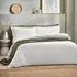 Waffle Textured Double Duvet Cover Set - White, Cotton