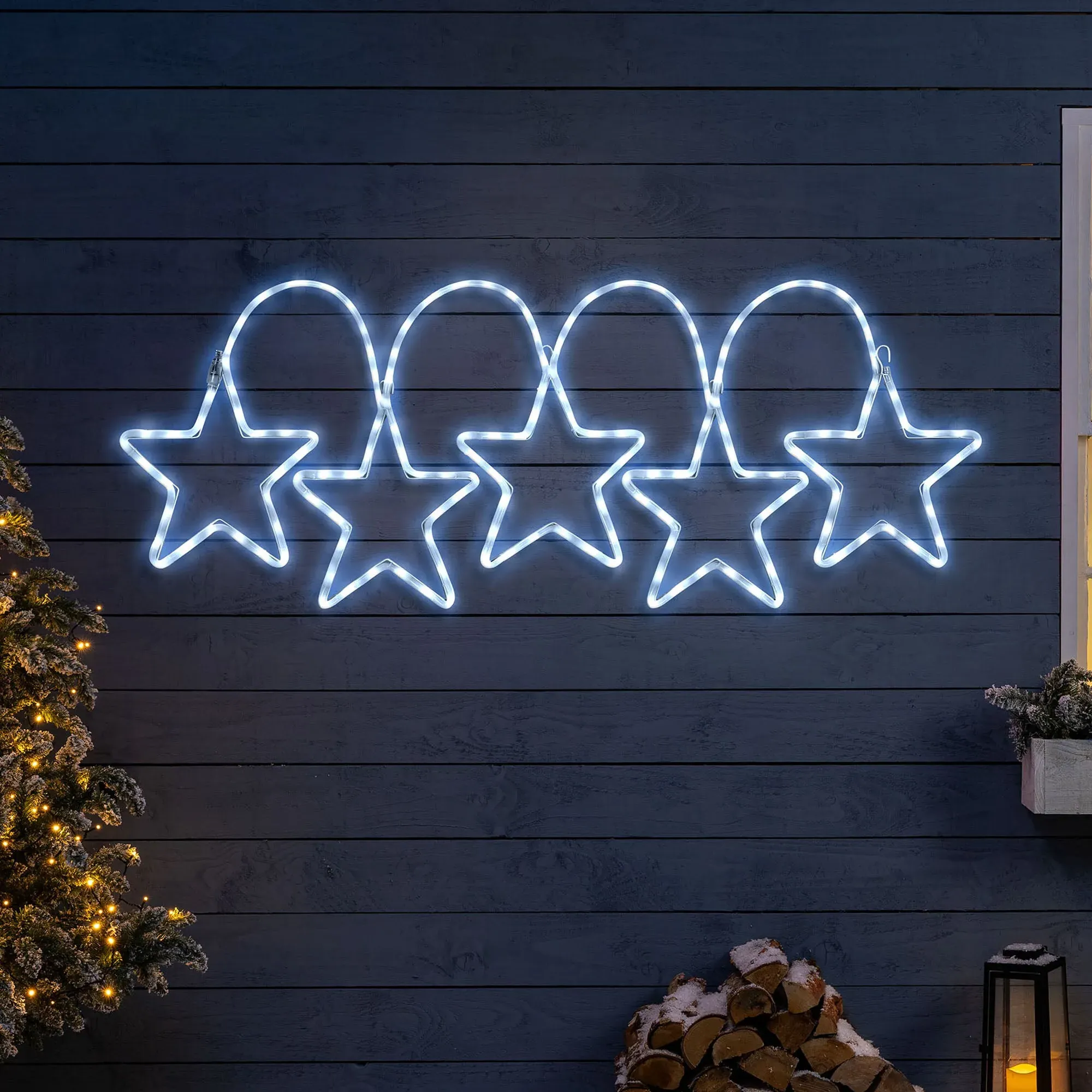 5 Star Christmas Rope Light - Milk White, LED alternate view