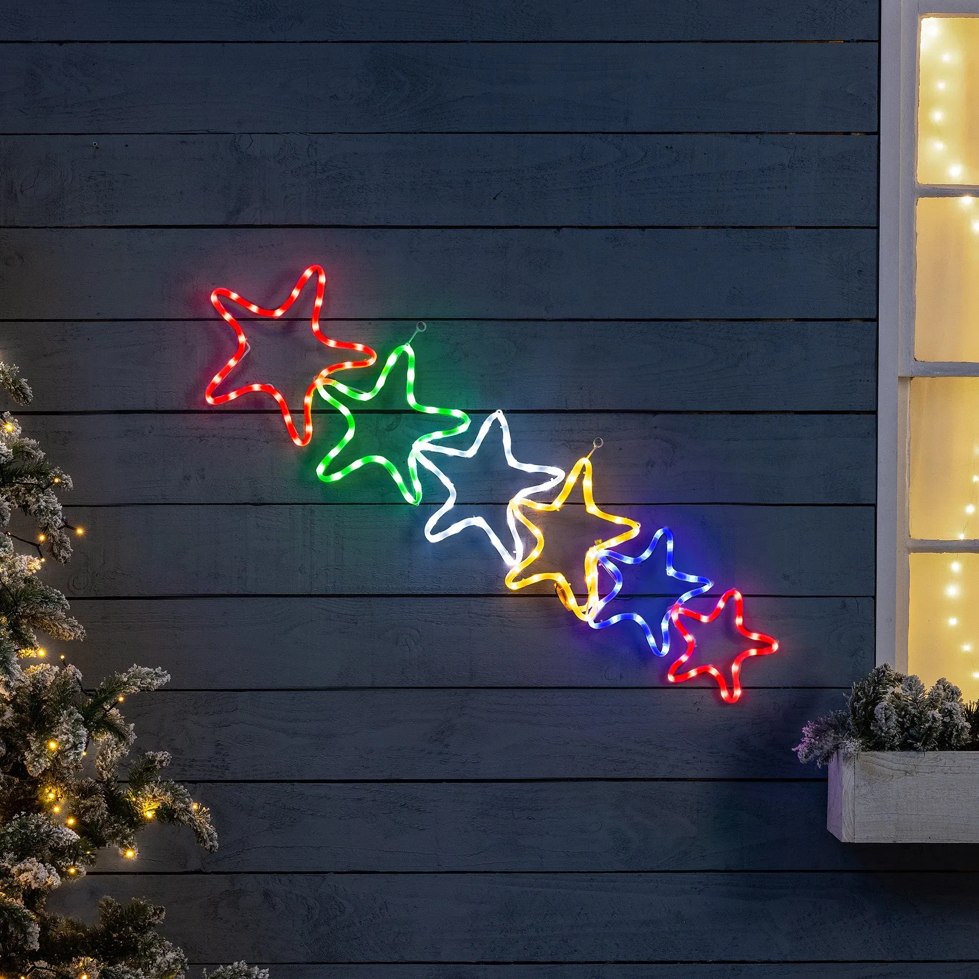 6 Star Christmas Rope Light alternate view