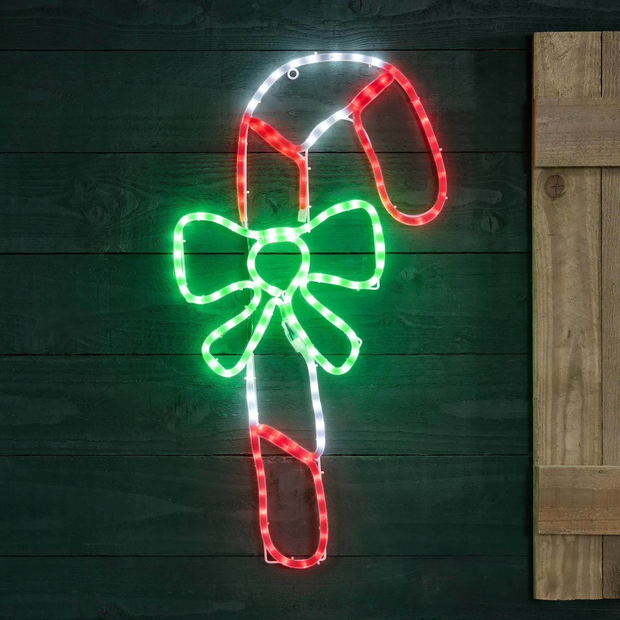 Candy Cane Christmas Rope Light - Red, White alternate view