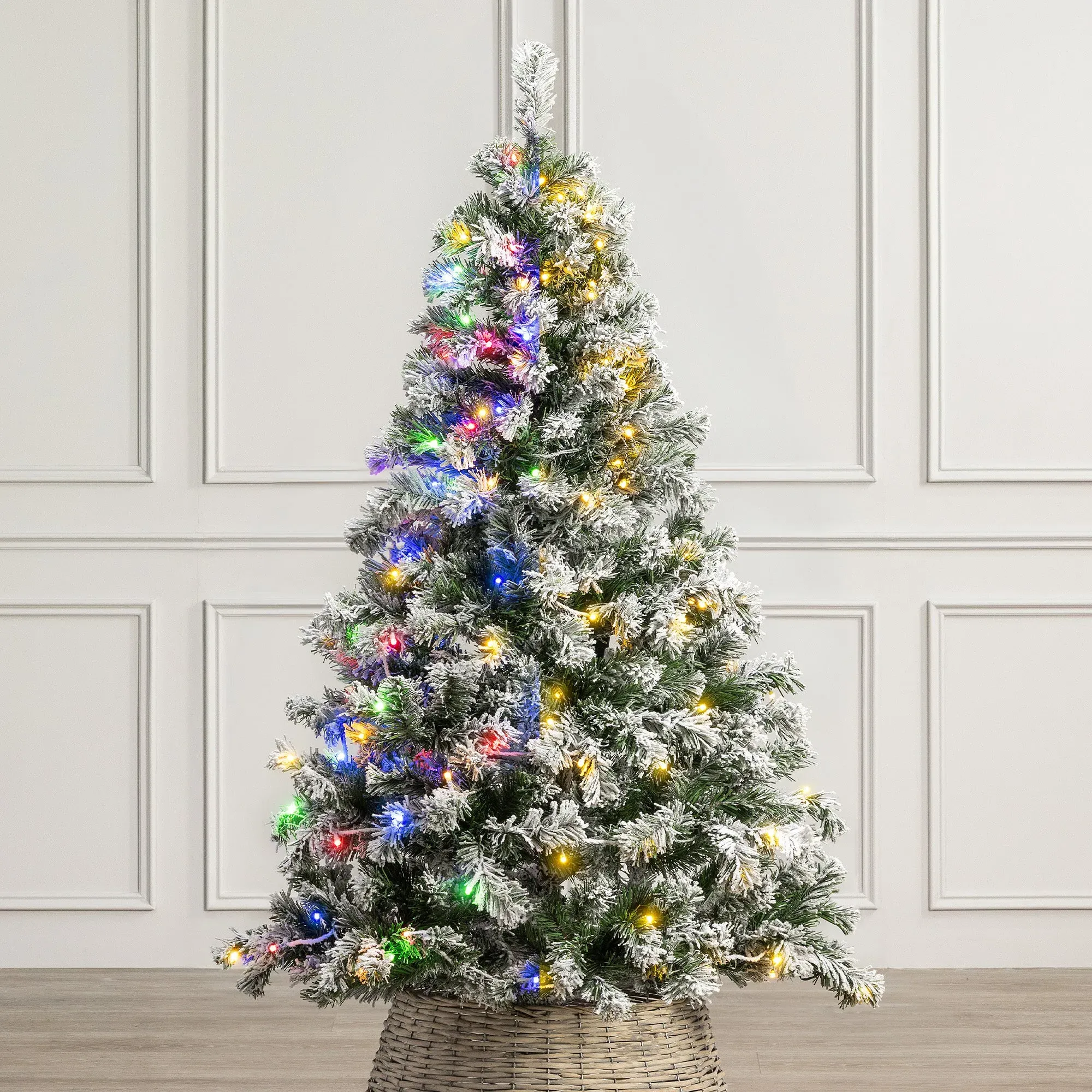 Chamonix Spruce 8ft Pre-Lit Flocked Artificial Christmas Tree product