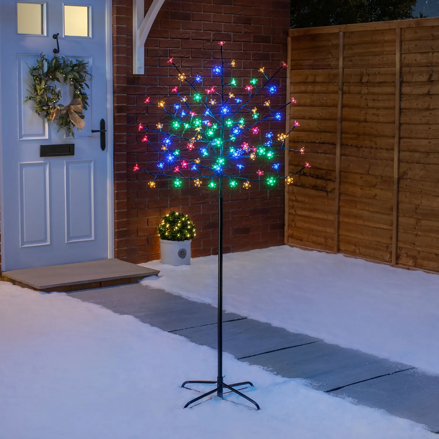 Cherry Blossom 5ft LED Christmas Tree - Multi-Coloured product
