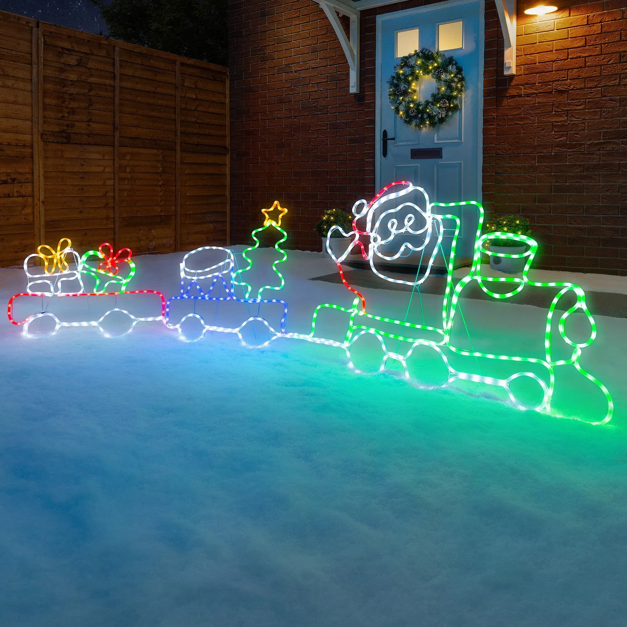 Christmas Train Rope Light - Multicolour, Milk Tubing product