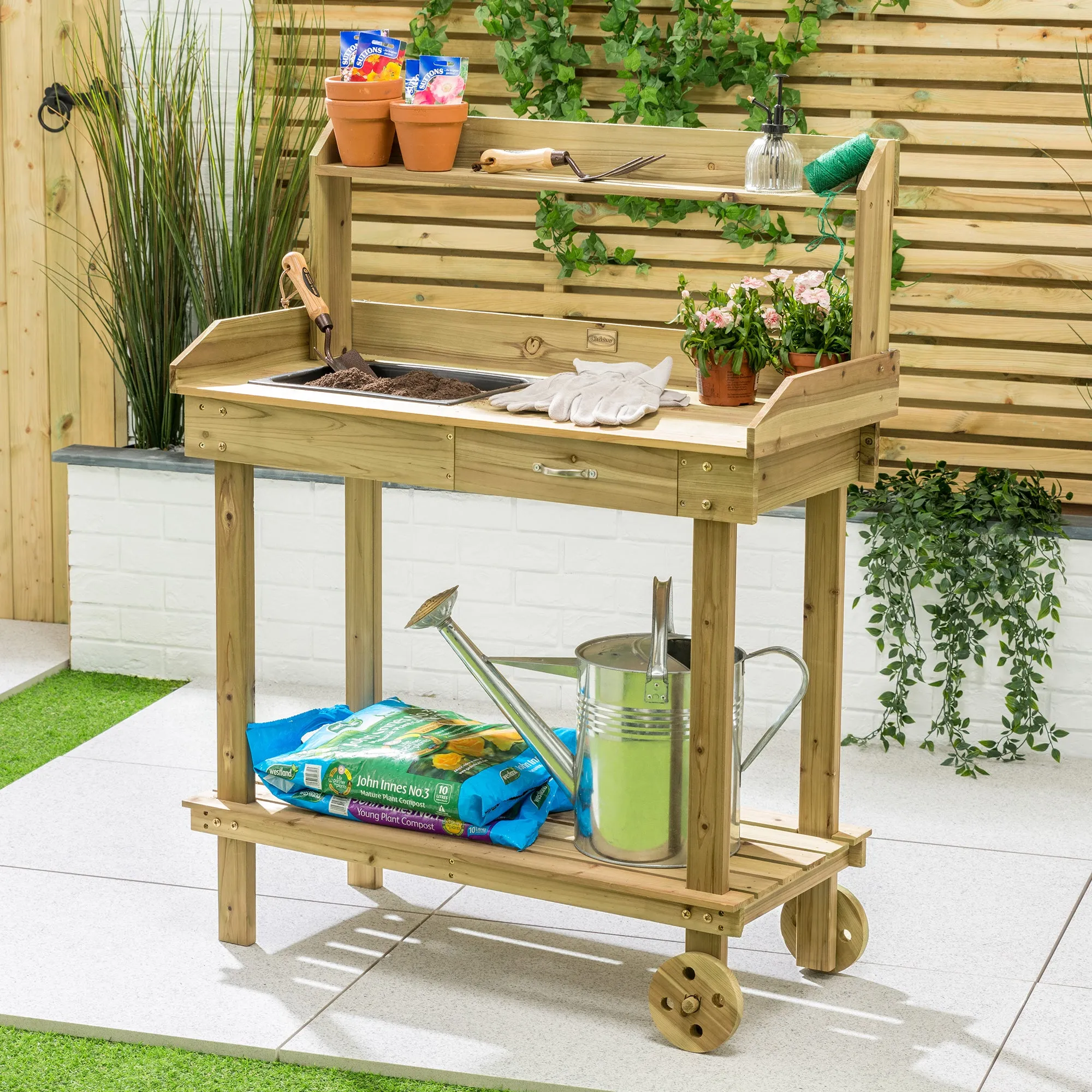Christow Garden Potting Table with Wheels product