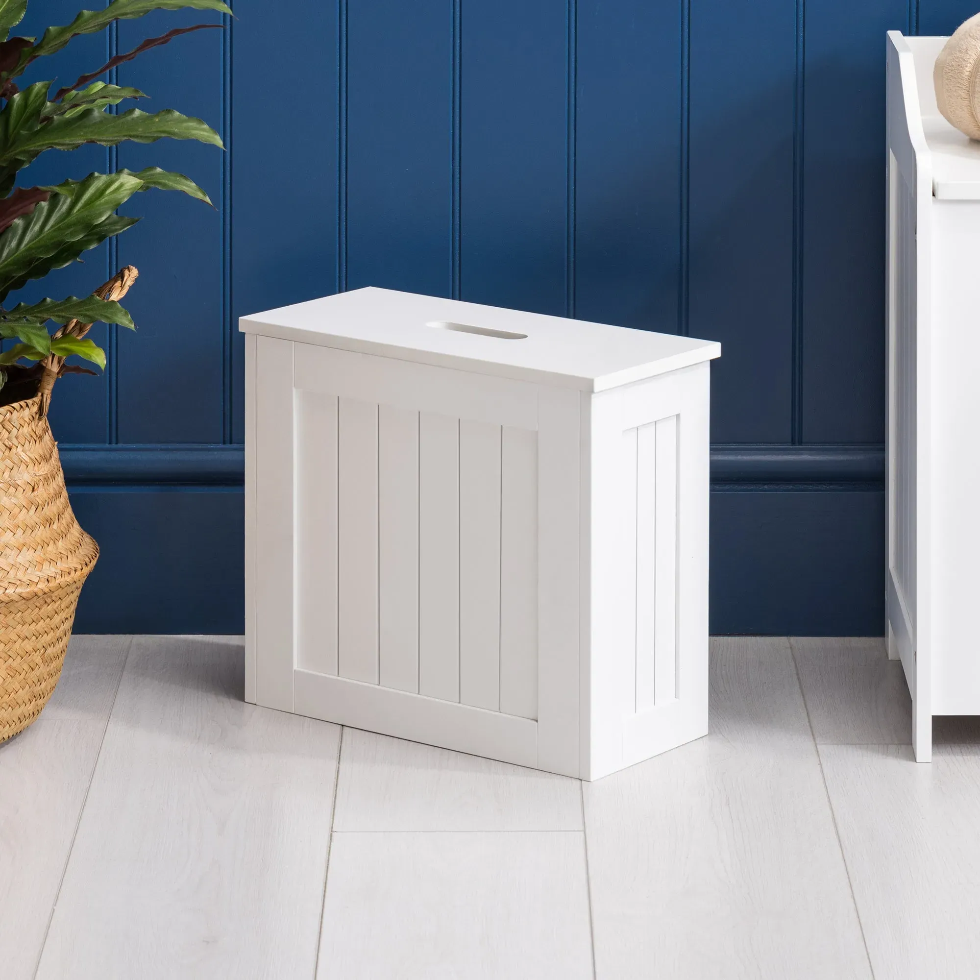 Clovelly Bathroom Tidy Box - White alternate view