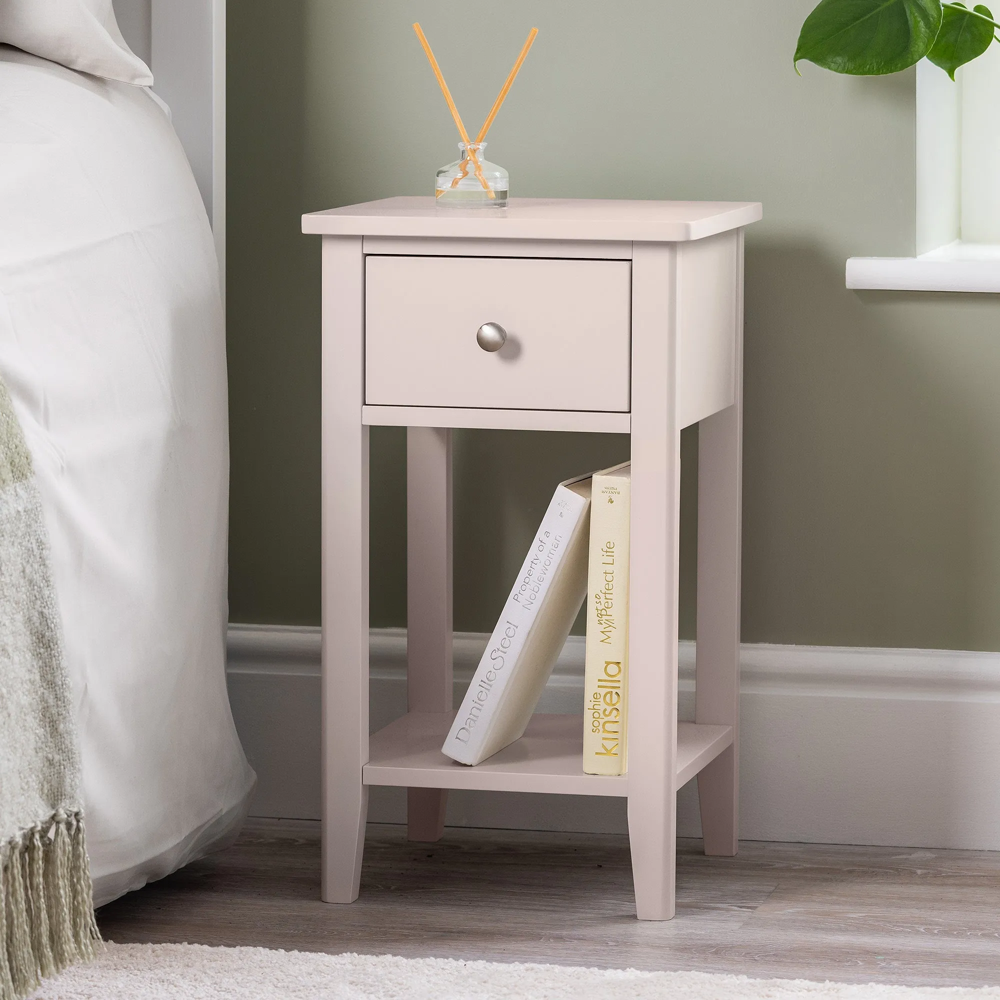 Ilsington Slim Bedside Table with Drawer and Shelf product