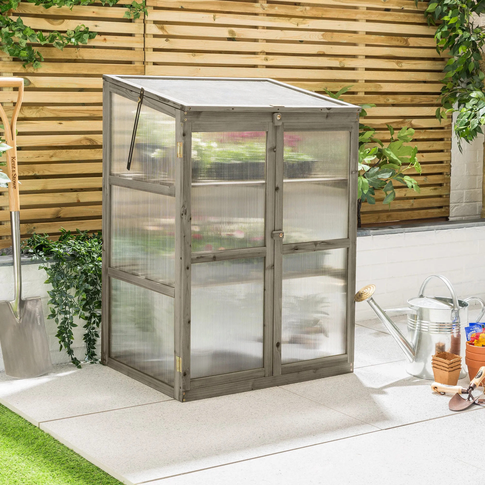 Lean-To Cold Frame Greenhouse - 3 Tier, Polycarbonate alternate view