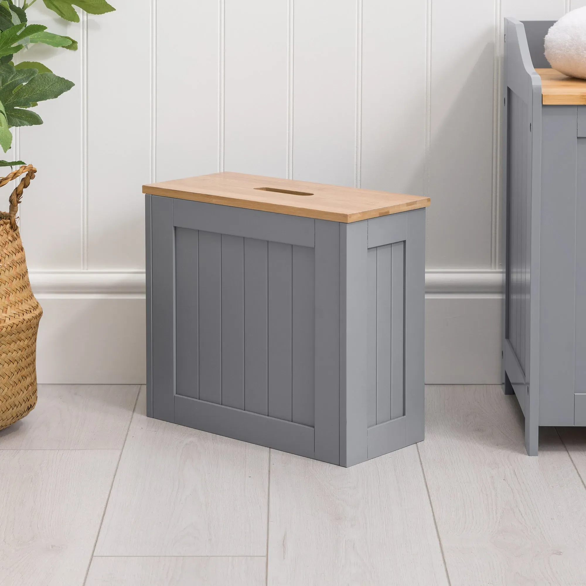 Lustleigh Bathroom Tidy Box - Grey alternate view