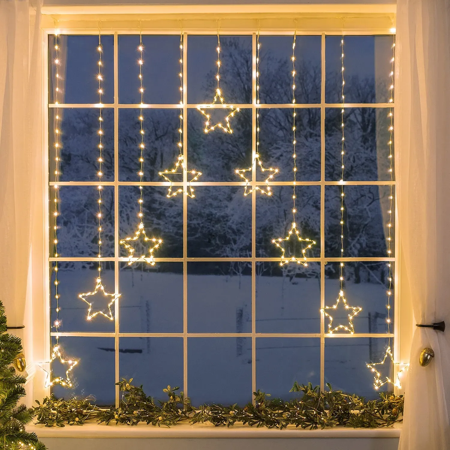 Micro LED Christmas Star Curtain Lights product