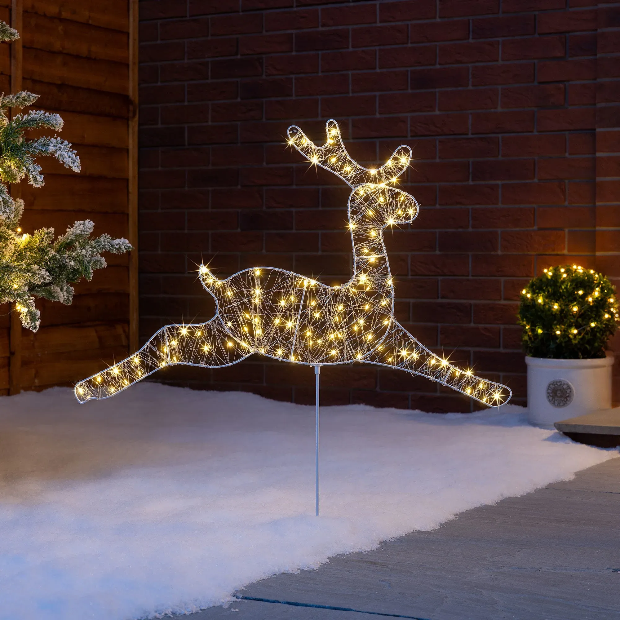 Micro LED Reindeer Stake Light - Warm White alternate view